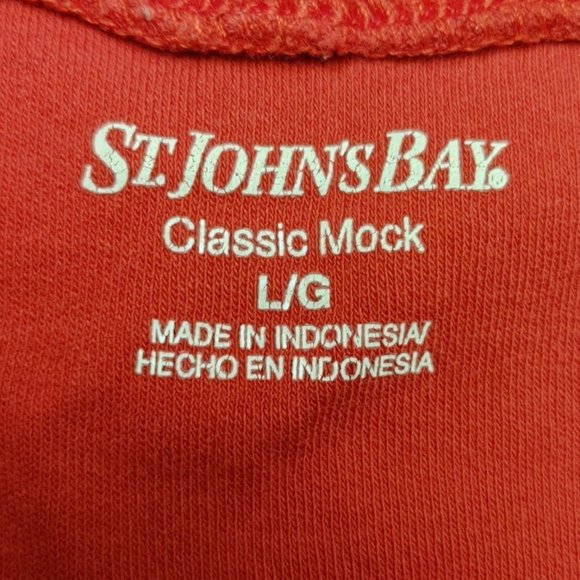 St.John's Bay Women's Red Classic Mock Neck Long Sleeve Sweater Large - Picture 3 of 4